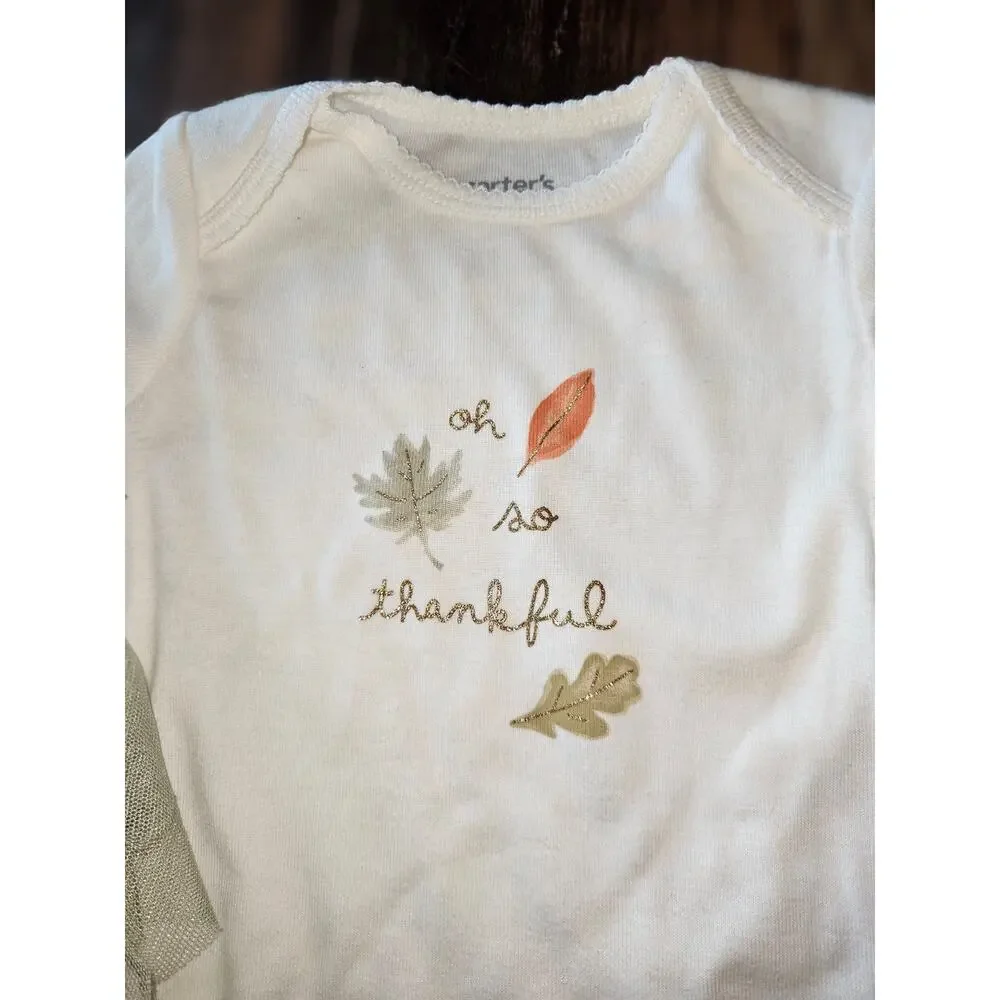 Carter's Just One You Baby Girls 2pc Thanksgiving Tutu Top & Bottom Set
